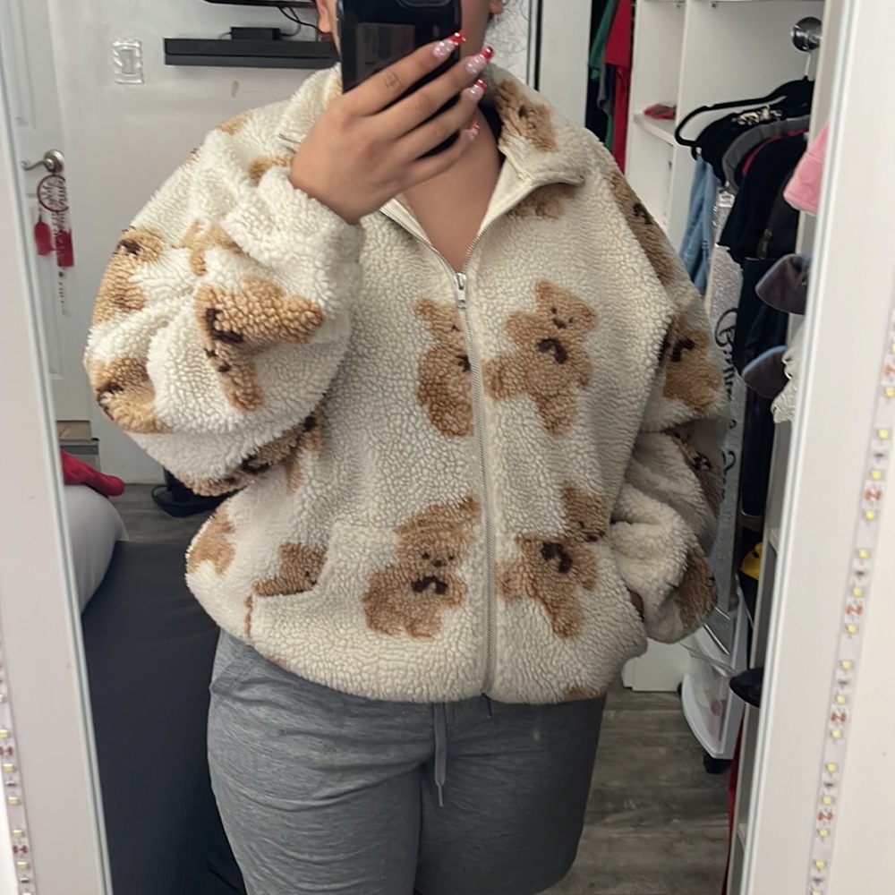 Teddy bear ivory jacket